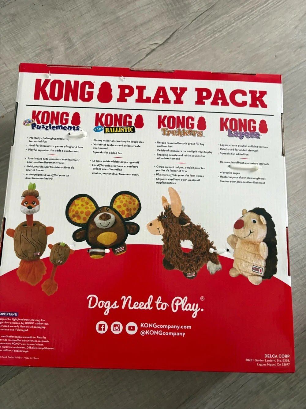 Kong Plush Play Pack - Brown, Orange, Yellow, Cream DS-33